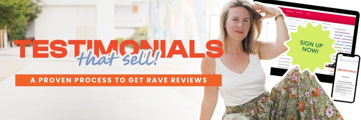 Blog Post Banner of Testimonials that sell Course | Jenna Harding