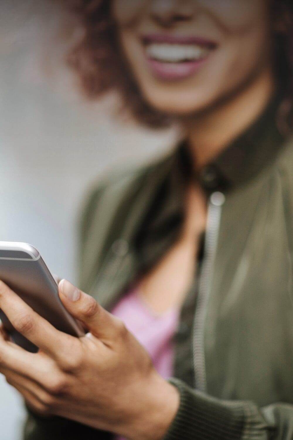 Girl holding her cellphone