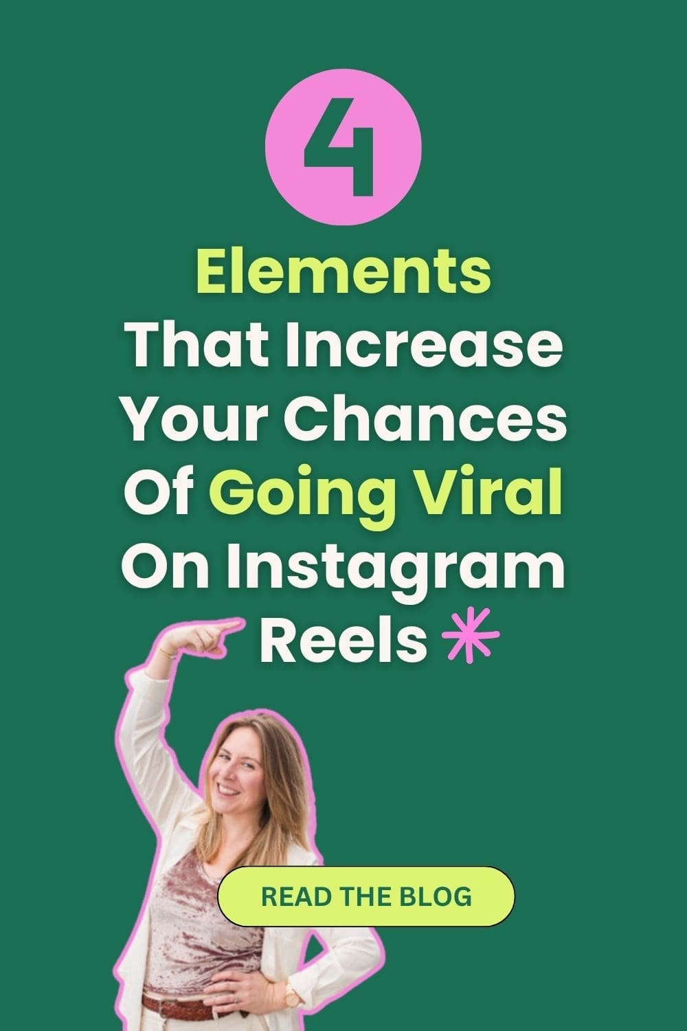 Pinterest Pin Image of 'The Anatomy Of A Viral Reel: 4 Elements To Include To Pop Off' Blog Post | Jenna Harding