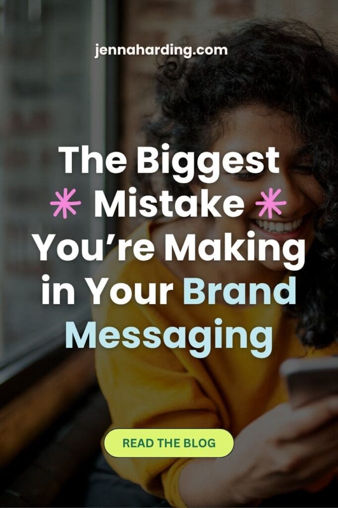 Pinterest Pin Image for the Brand Messaging Blog Post of Jenna Harding