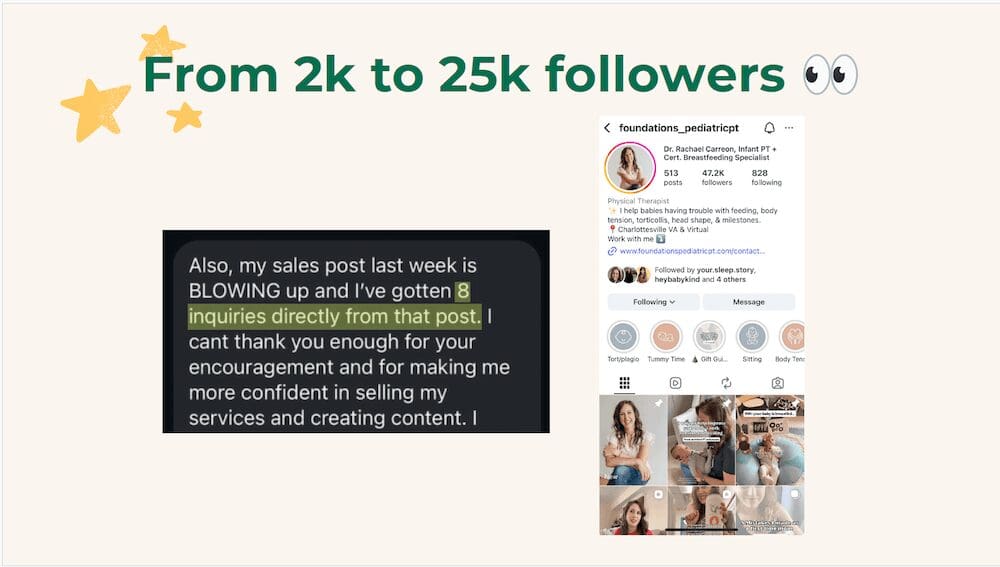 Rachael's (Magic Marketing Machine Client) Testimonial Screenshot 