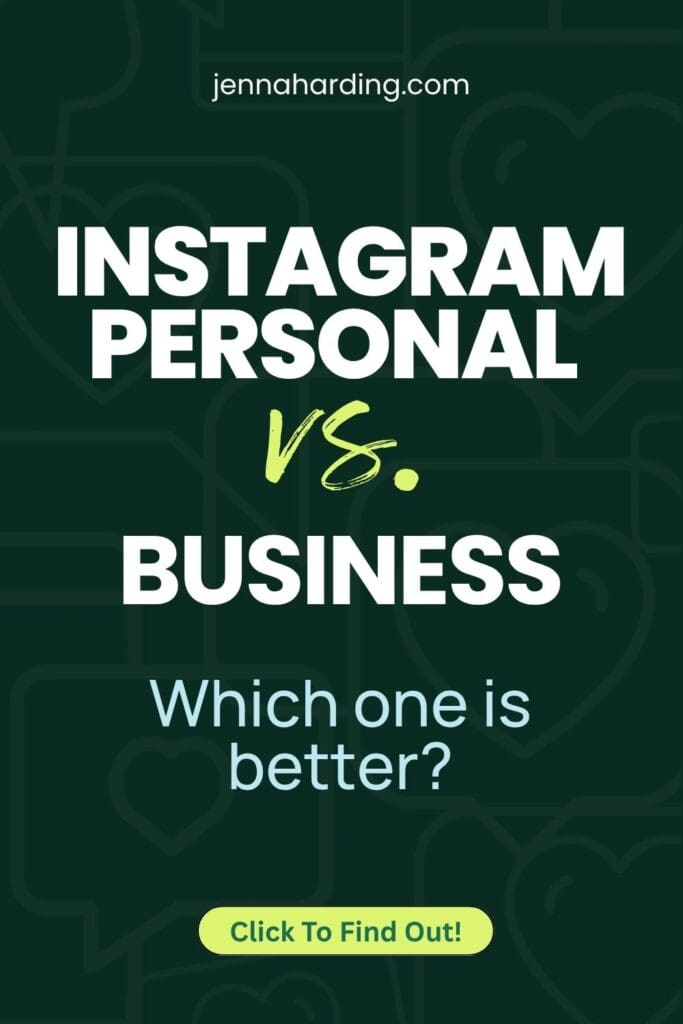 Pinterest Pin Image for Creating a New Instagram for Your Business Blog Post | Jenna Harding  