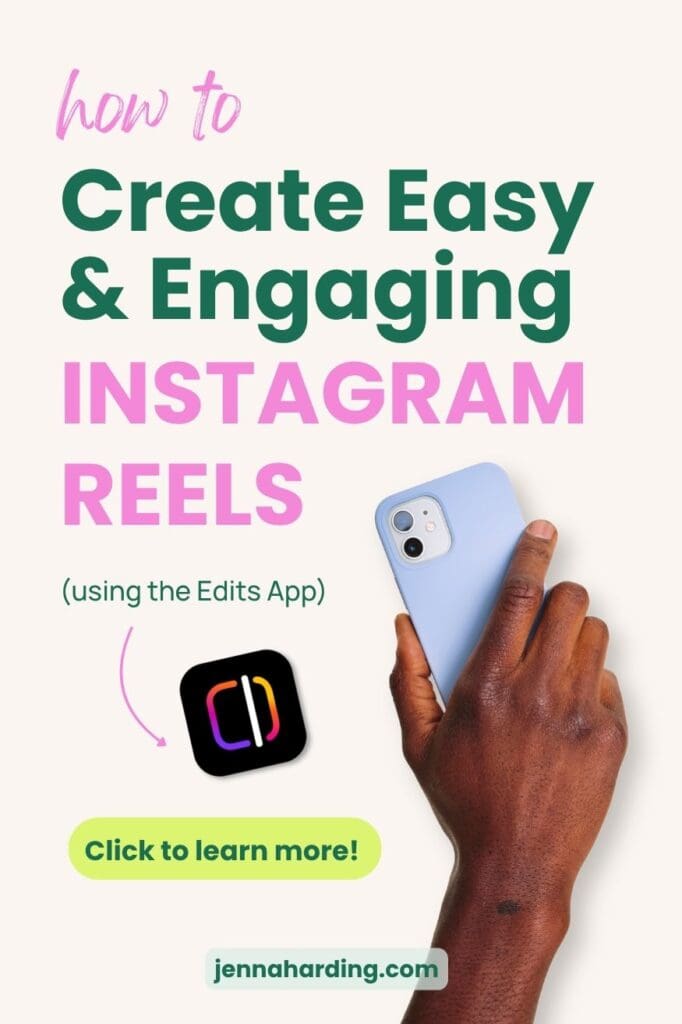 Pinterest Pin Image for Instagram Edits App Blog Post | Jenna Harding 