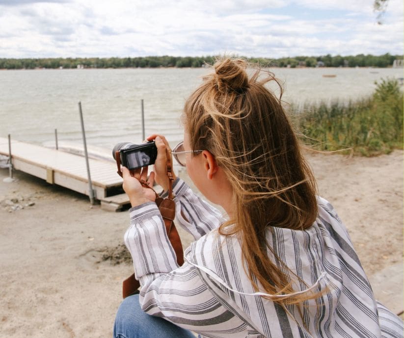 Picture of Jenna Harding Taking Pictures With Her Camera