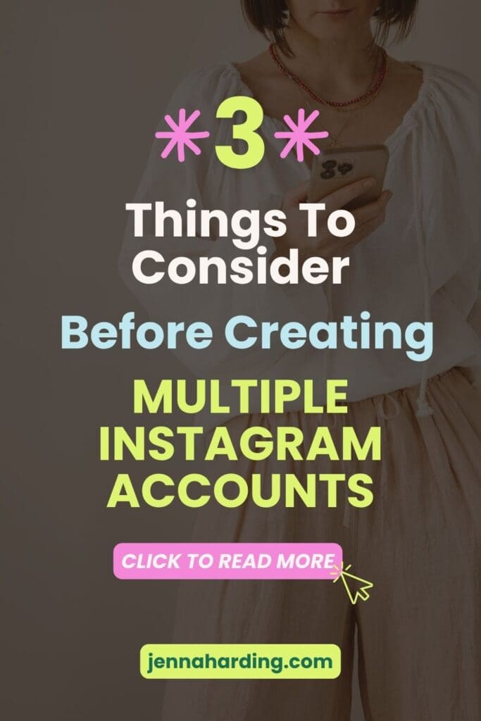 Pinterest Pin Image for Creating a New Instagram for Your Business Blog Post | Jenna Harding  